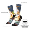 thumbnail image 4 of Masiiu Bluey Pattern Adult Crew Socks, Breathable Color-Block Mid-Calf Socks, Comfortable for Daily Wear and Sports, 4 of 6