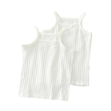 ZyeKqe Baby Clothes 2PC Toddler Girls Tank Tops Sleeveless Undershirts Newborn Infant Spaghetti Strap Camisole Top