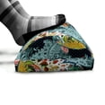 thumbnail image 5 of Paisley Foot Rest, Unusual Oriental Leaf Floral Like Motifs with Peacocks on Image Print, Non-Slip Backing Adjustable Ergonomic Memory Foam Leg Support for Office, Blue and Orange, by Ambesonne, 5 of 5