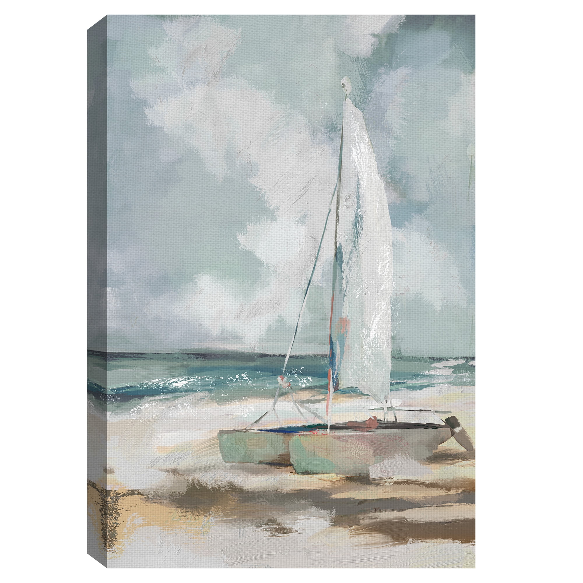 Masterpiece Art Gallery Windblown Coastal Sail by Studio Arts Canvas Art Print 24" x 36"