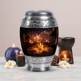 thumbnail image 5 of MUKTIVE Music Burial Urn for Ashes for Men Cremation, Memorial Black Urns for Ashes Adult Dad, Large Candel Lights Urn for Male & Female Funeral, 10 Inch, 5 of 7