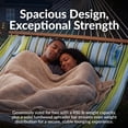 thumbnail image 5 of Sunnydaze 2-Person Polyester Spreader Bar Hammock with Stand, 450 lb Capacity - Blue and Green, 5 of 15