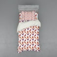thumbnail image 1 of Ambesonne Fox Bedding Set 3 Pcs, Animals in Winter Sweaters, Twin XL, Multicolor, 1 of 3