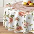 thumbnail image 2 of Floral Round Tablecloth 60 Inch Stain Resistant, Water Repellent, WrinkleFree Fall Flower Circle Cloth for Home, Kitchen, Dining, Party, 2 of 6
