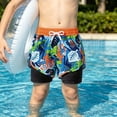 thumbnail image 5 of Shadoumai Swim Trunks Kids Size 7 3d Funny Print High Stretch Beach Board Shorts Fashion Little Boys Bathing Suit Swimsuit Toddler Boy Swimwear Swim Trunk for Boys, 5 of 7