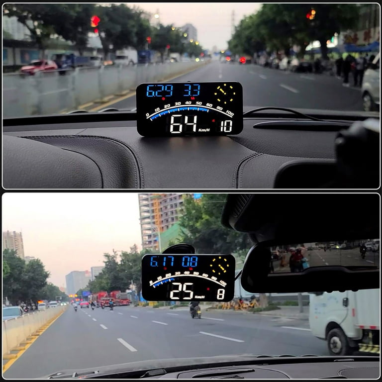 Head Up Display GPS Speedometer Smart Clock Decor Digital Gauges HUD Car on  OnBuy
