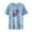 Blue, variant on IROINNID 4th of July Tops for Women Round Neck T-Shirt Fashion Blouse Loose Tops Short Sleeve Tops July 4th