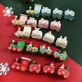 thumbnail image 4 of Adorno de tren de madera para Navidad, bonito tren de juguete pintado con Papá Noel, muñeco de nieve, manualidades para fiesta de Navidad de Año Nuevo, regalos para niños, 4 of 5