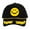 Black, variant on Top Headwear Captain Hat Smile Face Trucker Cap, Navy