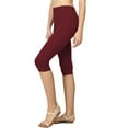 thumbnail image 1 of Womens High Waist Seamless Cotton Capri Leggings, 1 of 5