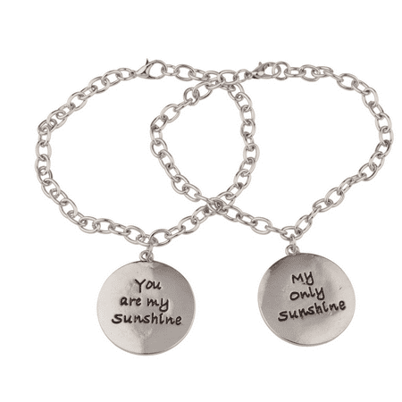 Lux Accessories You Are My Sunshine Only Sunshine BFF Best Friends Forever Bracelet Set (2