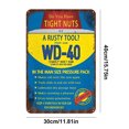thumbnail image 2 of Placa de metal vintage de hierro WD-40 petróleo pintura rectangular decoración de pared 30x40 cm, 2 of 9