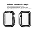 thumbnail image 4 of EBIZCITY Bling Case for Apple Watch 38/42/40/44/41/45mm Series 8/7/6/5/4/3/2/SE with Built-in Screen Protector Hard PC Shockproof Crystal Diamond Rhinestone Bumper Full Face Cover for iWatch Women, 4 of 8