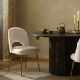 thumbnail image 3 of Meridian Furniture Logan Cream Velvet Dining Chair (Set of 2), 3 of 19