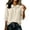 Beige -AS22, variant on Cotton Linen Button Shirt Women 3/4 Puff Sleeve Collar Cute Blouses Summer Casual Trendy Loose Tops Army Green S