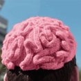thumbnail image 5 of Unisex Handmade Knitted Brain Beanie Cap Halloween Hat, 5 of 5