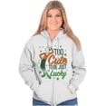 thumbnail image 5 of Olive Oyl St Paddys Day Lucky Cutie Zip Hoodie Sweatshirt Women Brisco Brands M, 5 of 6