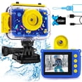 thumbnail image 1 of Cámara impermeable GKTZ Kids 20MP 1080p con tarjeta SD de 32GB rosa, 1 of 7
