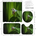 thumbnail image 2 of 4 Pcs Bathroom Sets with Shower Curtain and Rugs, Red Gold Vintage Fancy, Bathroom Decor Music Winter Diamond Golden Shower Curtain Sets for Bathroom Decor, 2 of 4