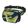 thumbnail image 2 of Fotbe Dino Playing Roller Skate Cangurera Cuadrada con Estampado de Doble Capa, Bolsa de Cintura Ajustable Mini para Hombres y Mujeres, 2 of 9