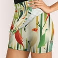 thumbnail image 2 of Women's Watercolor Bird Print High Waist A-Line Mini Skirts Colorful Pleated Short Skirt Trendy E-Girls Streetwear, 2 of 5