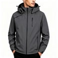 thumbnail image 3 of LEKWK Rain Jacket Men Water Resistant Windproof Lightweight Coat with Hood Breathable Zip Up Casual Activewear for Hiking Outdoor Golf, 3 of 4