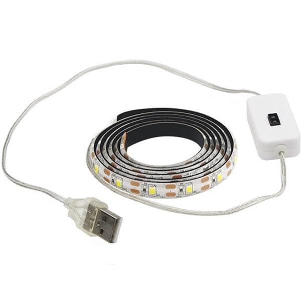 Cateissary Tira de luces LED, lámpara resistente al agua, lámpara de barra con Sensor infrarrojo de mano USB para armario de cocina y TV Iluminación y accesorios Blanco cálido 5M Cateissary HA002683-05