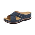 thumbnail image 2 of Willtoo Orthopedic Casual Sandals for Women Non Slip Slip on Arch Support Flat Wedge Sandals Wide Width Sneakers 2026 Soft Foam Shoes, 2 of 7