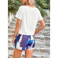 thumbnail image 3 of PRETTYGARDEN Women's Summer 2 Piece Outfits Lounge Sets Short Sleeve Tee Shirts Tops Blouses Pockets Printed Shorts Tracksuit, 3 of 10