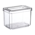 thumbnail image 2 of Plastic Storage Clear Bins with Lid，Stackable Pantry Organizer Box Bin Containers for Organizing Kitchen Fridge  Food  Snack Pantry Cabinet  Fruit  Vegetables  Bathroom Supplies | Food, 2 of 10