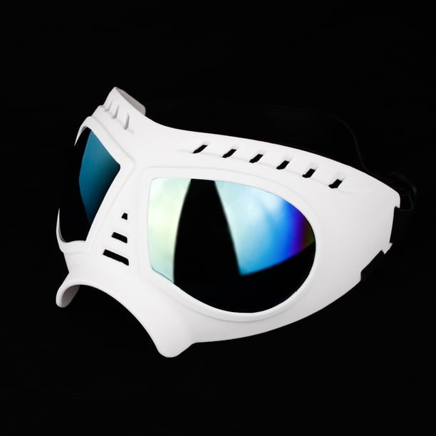 Gafas para perros, gafas para mascotas, gafas impermeables, resistentes al viento y con protección UV para perros medianos y grandes - Blancas