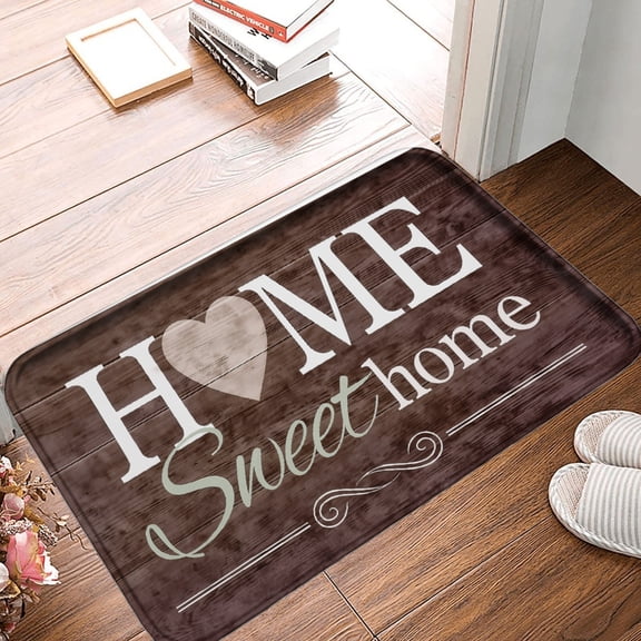 SPXUBZ Home Sweet Home Pattern Print Non Slip Kitchen Mats Bathroom Rugs Floor Mats for Floor 31.5x19.7 inch