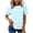 Light Blue, variant on Holiday Strip Tops for Women Oversized Shirts Casual Loose and Comfortable Trendy Short Sleeve Fall and Summer Round Neck Top Purple S