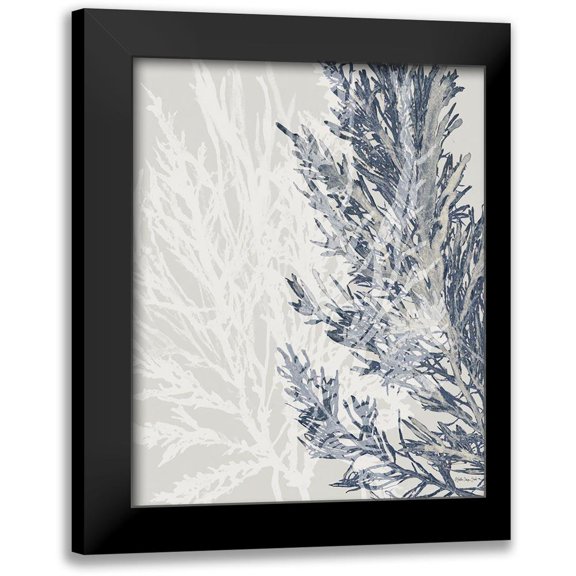 Stellar Design Studio 12x14 Black Modern Framed Museum Art Print Titled - Transparent Coral 1