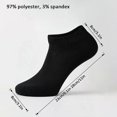 thumbnail image 2 of 5/7/10 Pairs of Men/women Boat Socks Plain Color Anti Odor Summer Ankle Socks Casual and Breathable Low Waisted Socks, 2 of 5