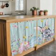 thumbnail image 6 of Easter Bunny Tier Curtains 36 Inch Length, Blue Easter Eggs Spring Floral Teal Wooden Cafe Short Curtains for Bathroom Over Sink, Small Kitchen Curtain Light Filtering Drapes 2 Panels 27.5"Wx36"L, 6 of 8