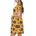 thumbnail image 2 of Easygdp Corgi para Vestido Transpirable de Mujer, Vestido Suelto de Manga Corta con Pliegues y Bolsillos para el Verano, 2 of 6