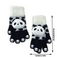 thumbnail image 3 of Moocorvic Cute Plush Winter Full-Finger Gloves for Women & Teen Girls,White, 3 of 3
