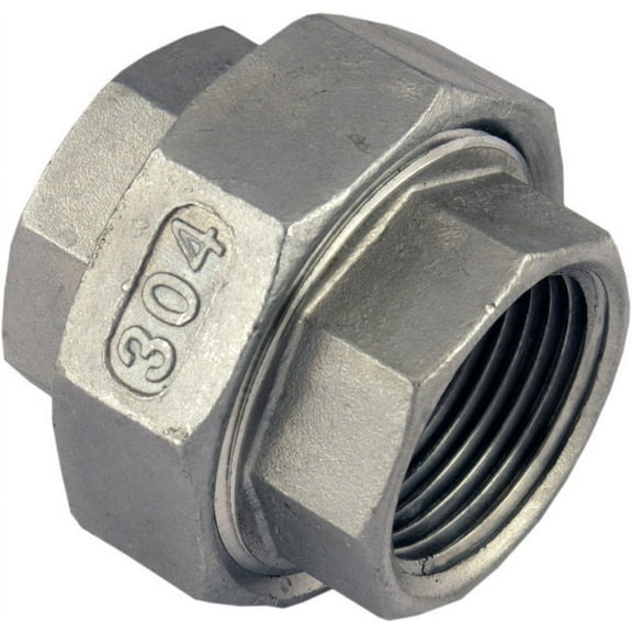 Union 1/2" Female NPT Stainless Steel Pipe Fitting 0.5"