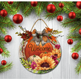 thumbnail image 5 of Front Door Porch Decorations Welcome Pumpkin Door Hanging Sign 12 inch Wooden Wall Sign, Rustic Holiday Wreath Decor for Front Door Porch Home Window Wall Farmhouse Decorations, 5 of 5
