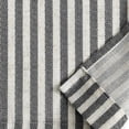 thumbnail image 6 of Linen Stripe Curtain Valance for Windows 16 Inch Blackout for Kitchen Living Room Bathroom Rustic Cottage Farmhouse Window Treatment Rod Pocket Design 1 Panel Black on Linen, 6 of 6