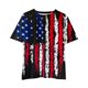 thumbnail image 3 of Gibobby Camisa Día de la Independencia para niños pequeños 4 de julio Camisetas estampadas con gráficos en 3D Niños Niñas Novedad Camisetas de manga corta Unisex Casual （Azul marino， 4-5 Años), 3 of 4