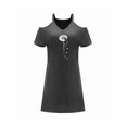 thumbnail image 1 of Vestido con hombros descubiertos para mujer, vestido sencillo de corte a para citas, trabajo y vacaciones SG, 1 of 7