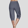 thumbnail image 6 of felwors Summer Pants for Women 2026,Cotton Linen Cropped Pants,Straight Leg Capris Business Ankle Length Chino Trousers (Grey, L), 6 of 6