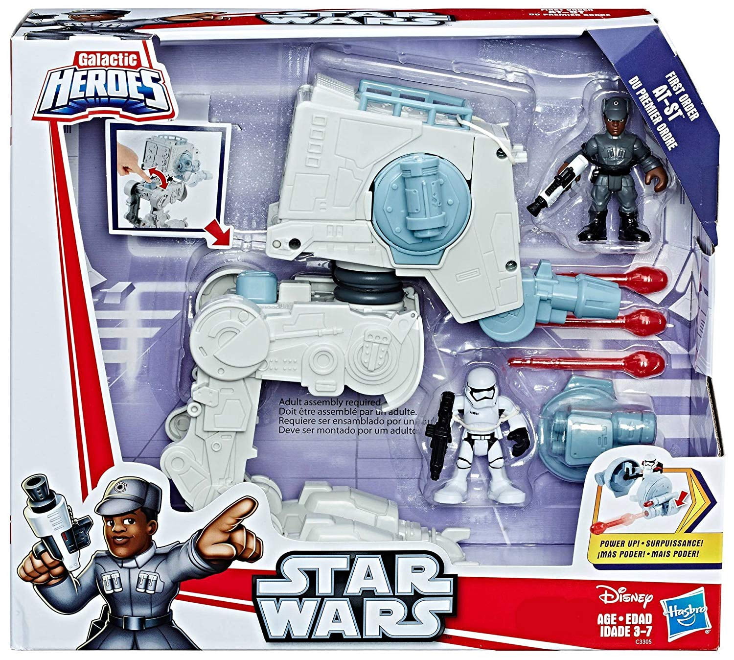 Galactic Heroes Star Wars First Order at-ST with Action Figures, Young ...