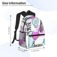 thumbnail image 2 of Yield Eiffel Tower and Hearts Print Backpack for Women Men, Lightweight Casual Travel Daypack, Classic Basic College Backpack, Middle School Bag, 2 of 5
