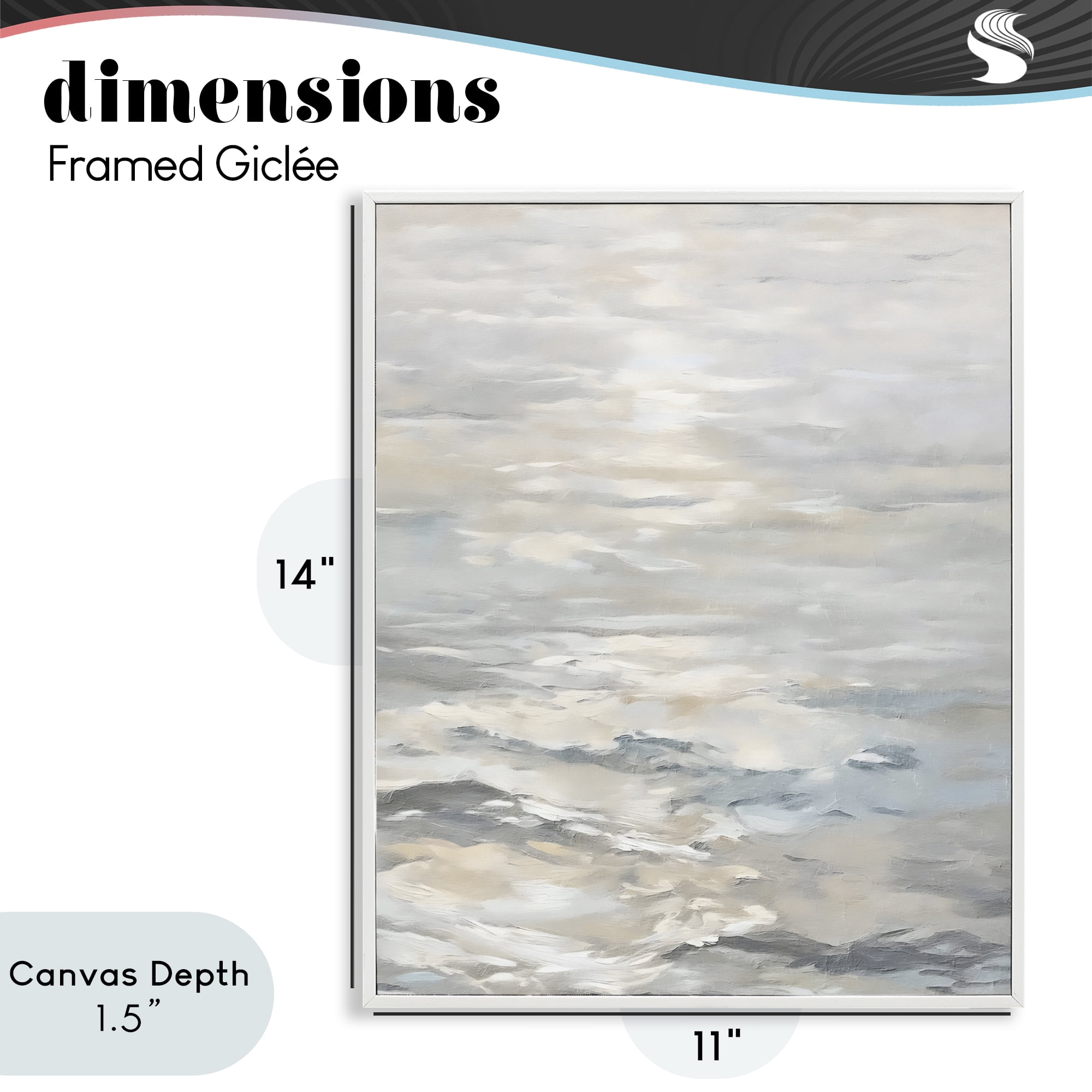 Stupell Industries Shallow Reflections Morning Light White Framed Giclee Art, design by Riley B