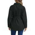 thumbnail image 3 of INSPIRE CHIC Casual Trench Jacket for Women's Fashion Winter Button Down Peacoat Belted Outwear Coats, 3 of 5