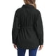 thumbnail image 3 of Chaqueta de trinchera casual INSPIRE CHIC para la moda de invierno de mujeres, abrigo con botones y cinturón, color negro, 3 of 6