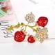 thumbnail image 3 of Broche de flor de fresa, joyería de moda, broche de joyería para mujer, estilo de moda como regalo para mujeres y niñas Sincero Electrónica, 3 of 4